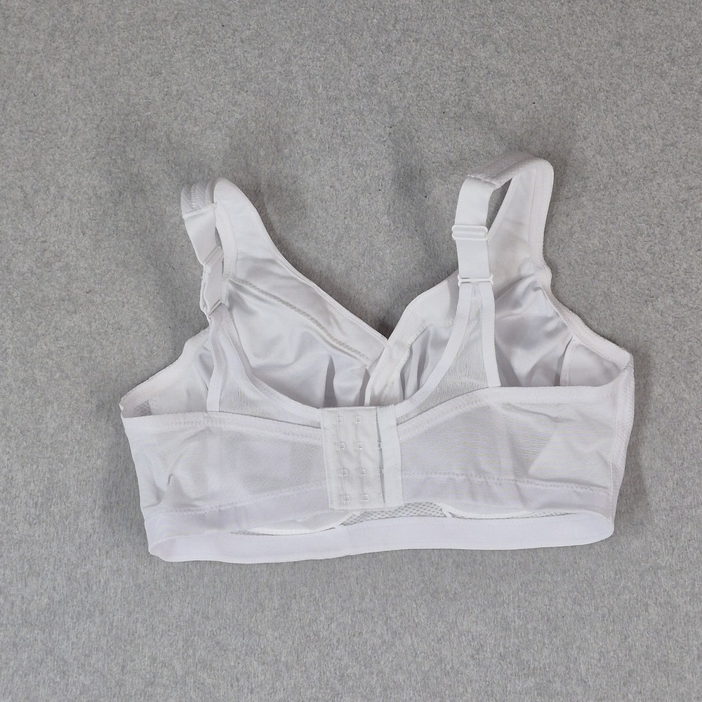 Glamorise Women Bra 36DD White Adjustable Strap 8049A Wireless Wide - Picture 2 of 9